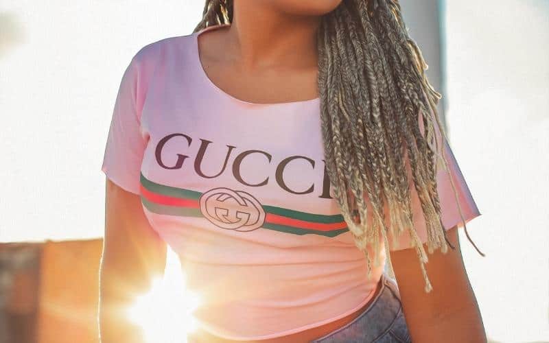 Woman-Wearing-A-Gucci-Shirt