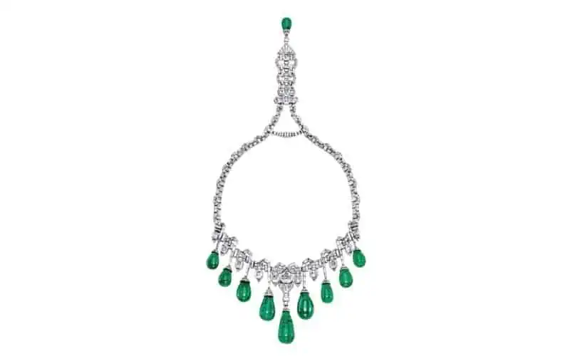 Art-Deco-Emerald-and-Diamond-Necklace
