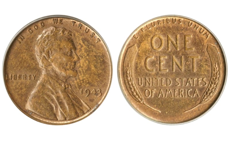 1943-Lincoln-Wheat-Cent-Struck-on-Bronze