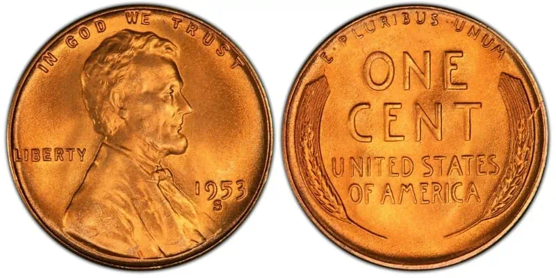 1953-S-Lincoln-Wheat-Penny