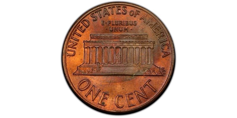 1973-Lincoln-Memorial-Penny-Reverse