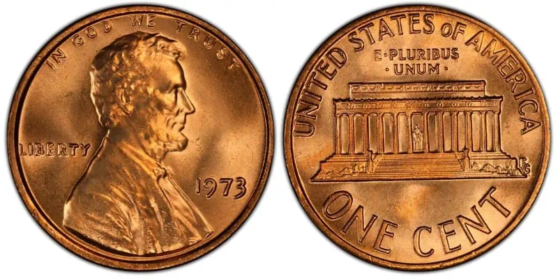 1973-P-No-Mint-Mark-Lincoln-Memorial-Penny