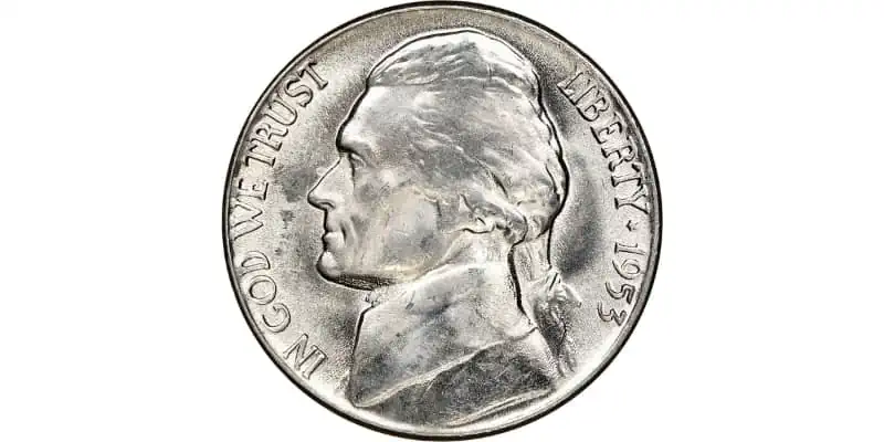 1953-Jefferson-Nickel-Obverse
